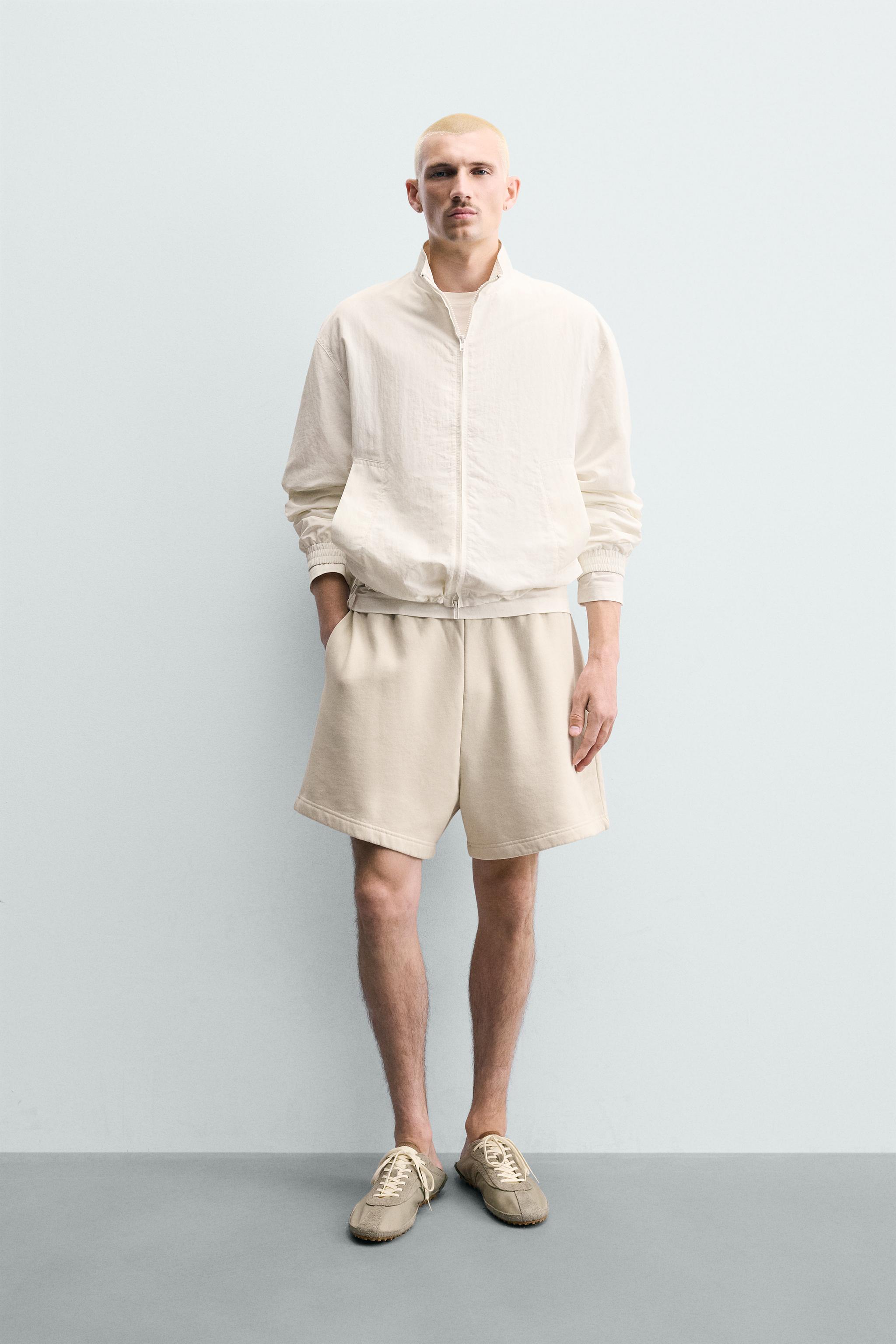 WASHED TEXT PRINT JOGGER SHORTS
